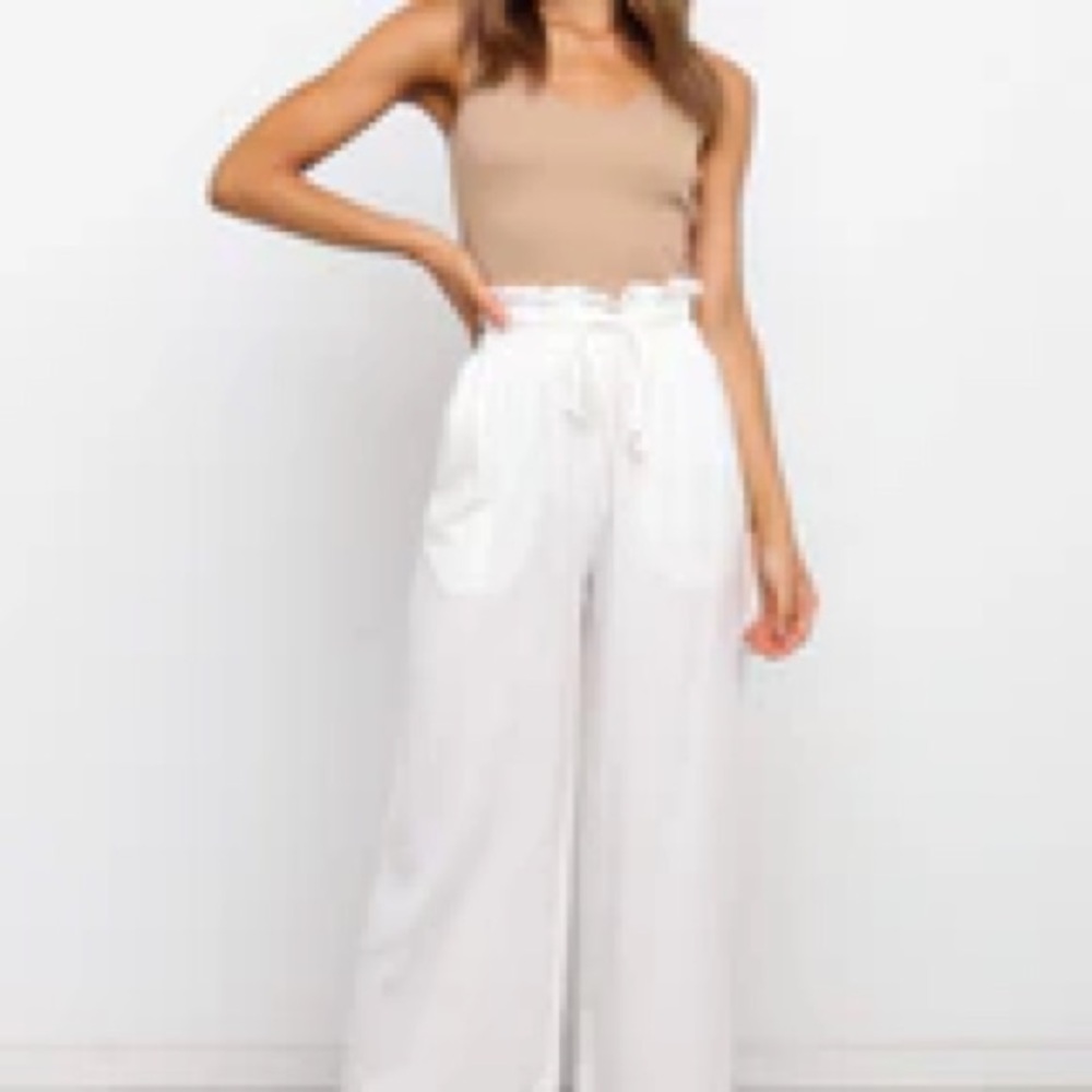 Petal and Pup White Pants Coverup